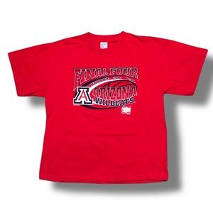 VINTAGE 2001 Arizona Wildcats Final Four T-shirt Red Sz XL NCAA Basketball